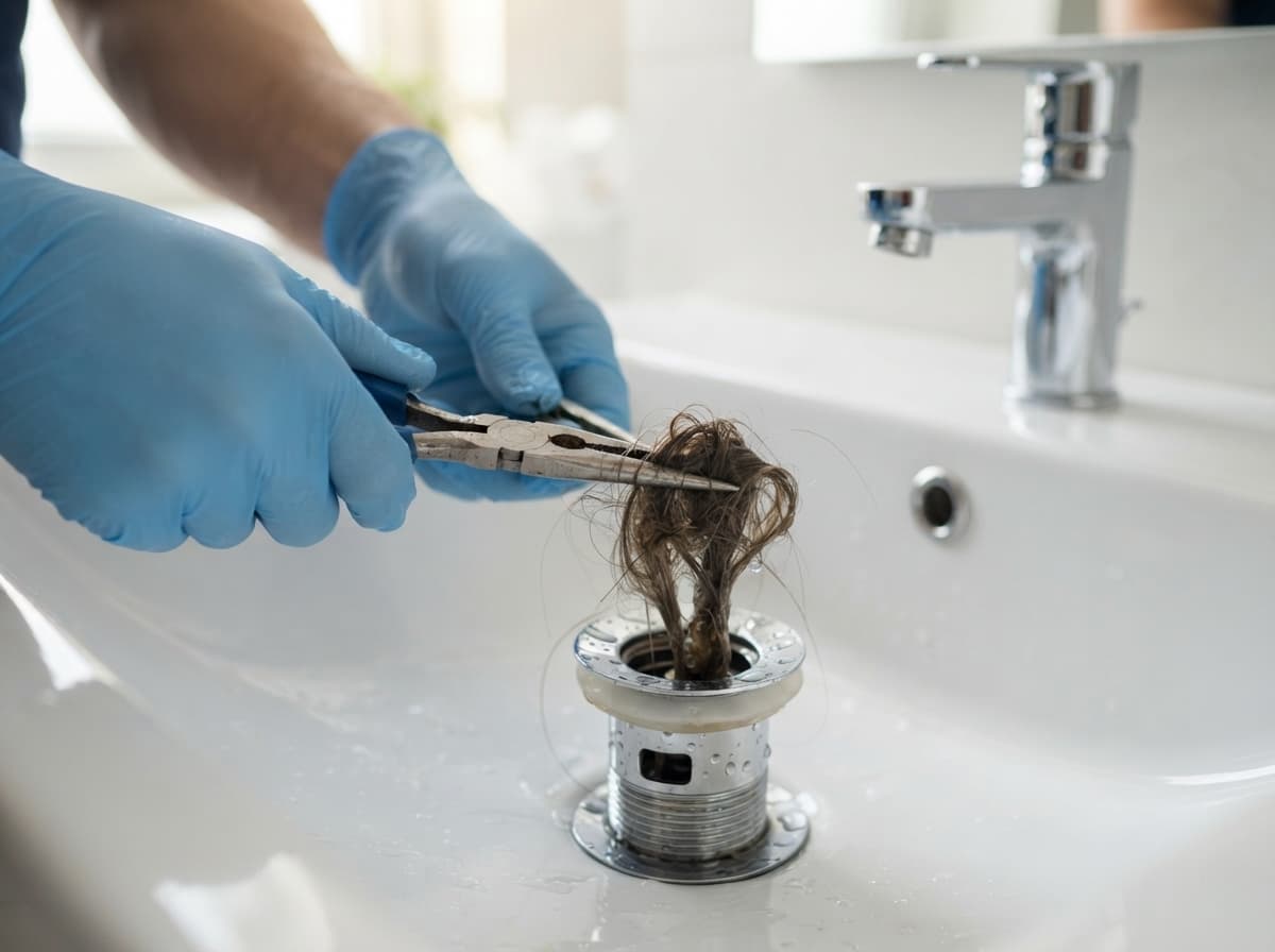 Élimination cheveux lavabo
